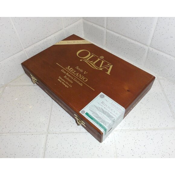 Vintage Oliva Wood Cigar Box stash box wooden jewelry box trinket box - Picture 5 of 12